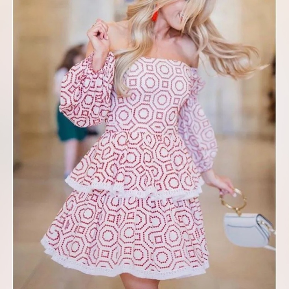 ALEXIS Lezah Off-Shoulder Eyelet Dress